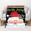 3D vánoční téma Santa Claus Flanelová deka Měkká Lehká Teplá do obývacího pokoje Ložnice Pohovka Pohovka Pohovka Děti Dospělí Dárky