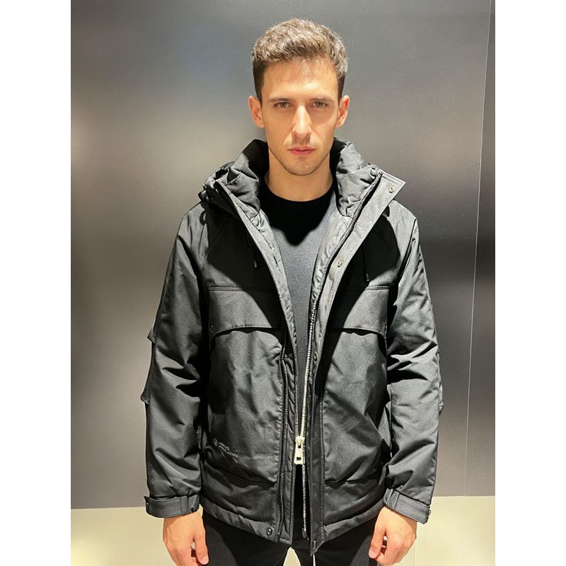 Men's Winter Trendy Brand Loose-Fitting Hooded down Jacket, Windproof Thickened Outdoor Coat, Stylish White Duck down Outerwear