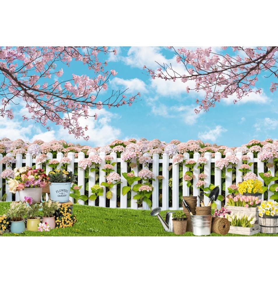 Spring Easter Natural Scenery Grassland Rabbit Theme Banner Backdrop, Children's Birthday Party Decoration Photography Backdrop