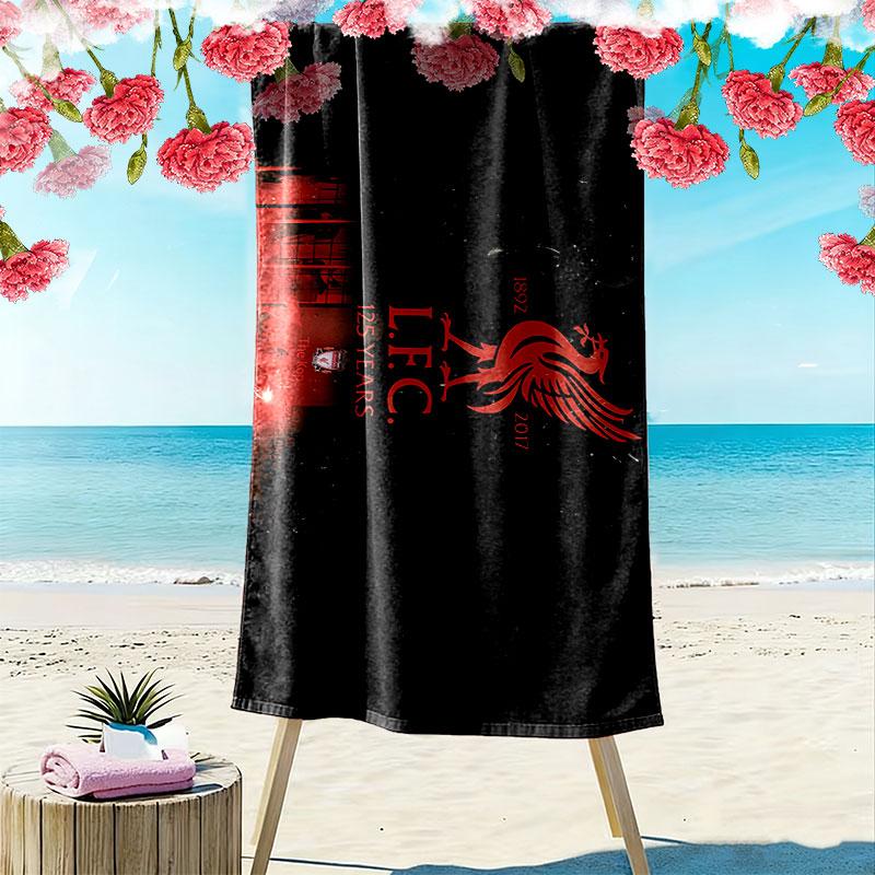 Liverpool Print Beach Towel, Large Soft Quick Dry Towel for Beach Camping Swimming