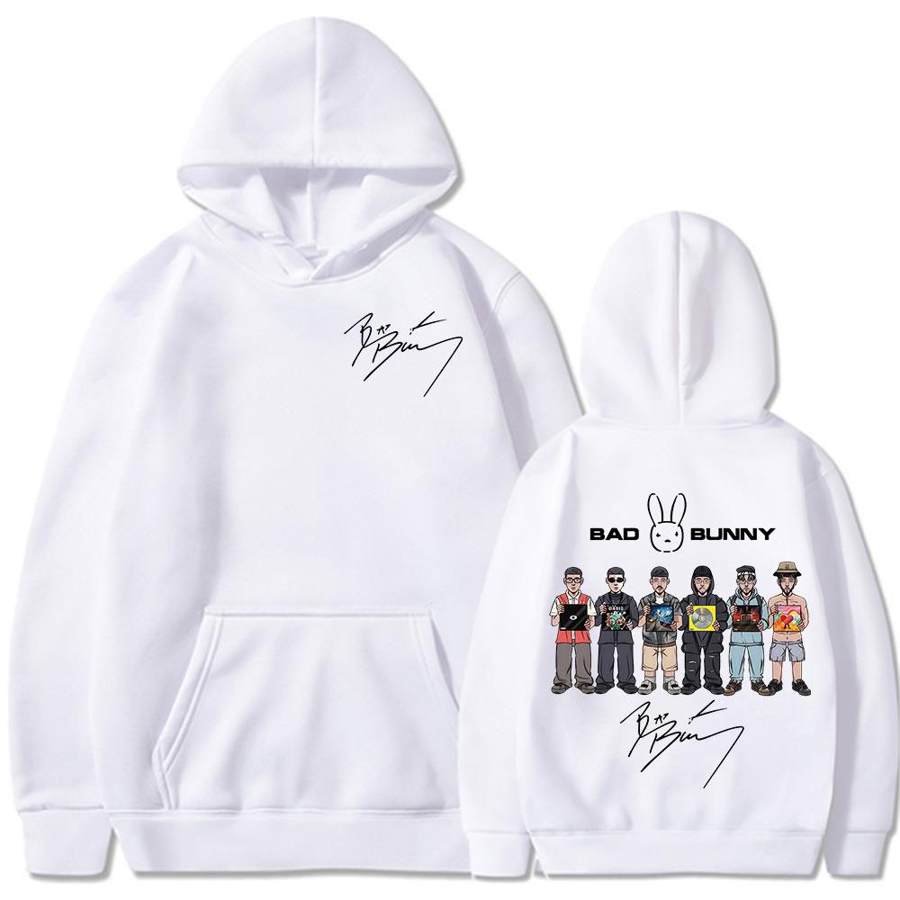 Rapper Bad Bunny Music Album Cover DTMF Hoodies Men Women Hip Hop Oversized Hooded Sweatshirts Male Casual Fleece Pullovers Coat
