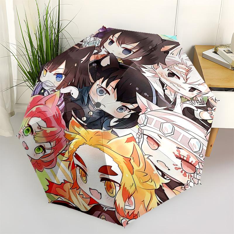 

1pc Chibi Anime Characters Automatic Opening Folding Umbrella - 8 Bone Iron Frame, Portable Design for Fans, Travelers, Daily Use, Gift Idea.U020