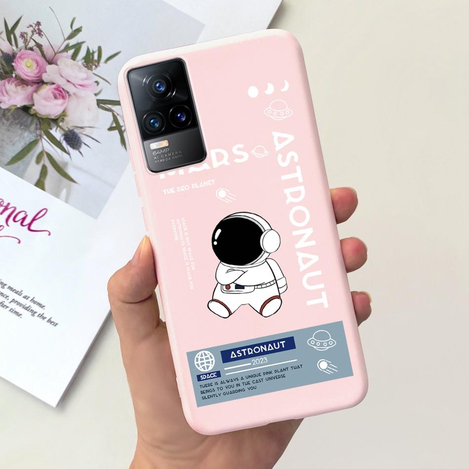 For Vivo V21e Case Vivo V21E 4G V 21E V2061 Lovely Cartoon Candy Color Soft Silicone TPU Phone Back Cover
