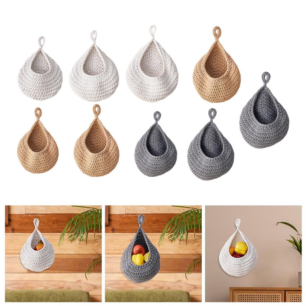 Droplet Wall Hanging Basket Boho Wall Decor Hanging Flower Pot Woven Wall