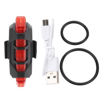 USB Dobíjecí Vodotěsné Zadní Světlo na Kolo Cyklistické Zadní LED Výstražné Světlo Cyklistický DoplněkČervené