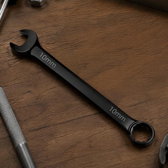 Heavy Duty Steel Spanner Double End Combination Wrench, Heavy-Duty Metric Hexagonal Bolt Tightening Tool High-Strength for Automotive Construction