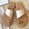 Flats Women Clip Toe Slippers Summer Casual Shoes Fashion Woman Sandals 2025 New Trend Brand Walking Cozy Beach Zapatillas Mujer