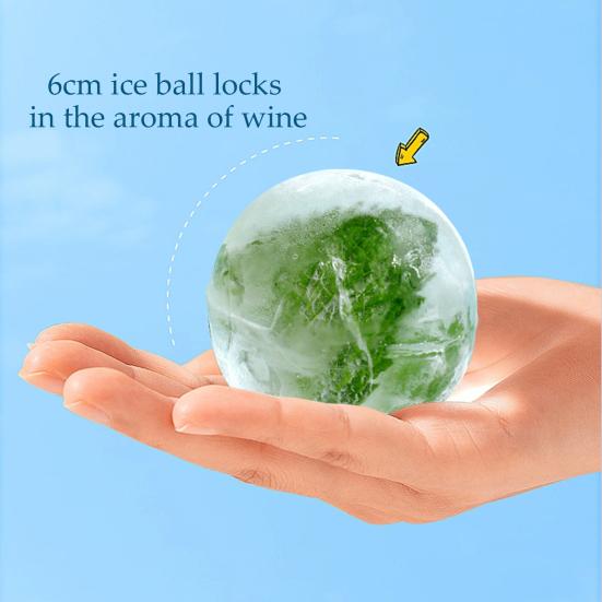 3Pcs Silicone Round Ice Cube Molds with Lids Easy Release Sphere Ice Maker for Whiskey Cocktails Bourbon Slow Melting Spherical Ice Makers for Drinks
