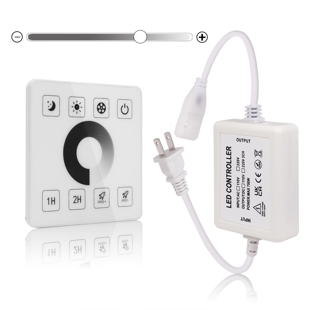 

750W 110V 220V Single Color Controller EU/UK/US/AU Set Use For led Strip With RF Panel Remote
