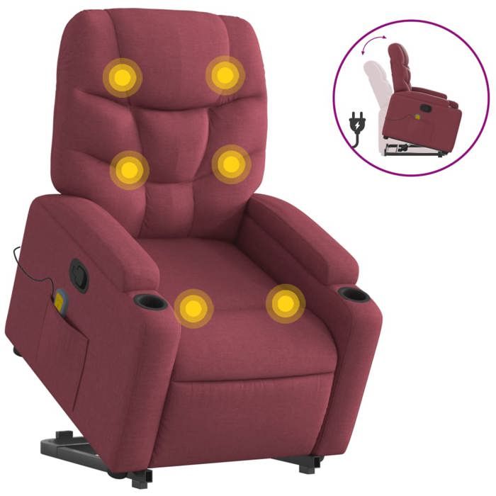 VidaXL Reclining Massage Armchair, Relaxation Chair with Adjustable Backrest and Footrest, Living Room Seat 3204611