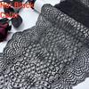 22.5cm Wide Elastic Lace Trim, Scallopped Stretchy Trim Lace for Lingerie, Underwear, Bra, Dress, Garment, Home Decor, Crafting  (Blackish Gray)