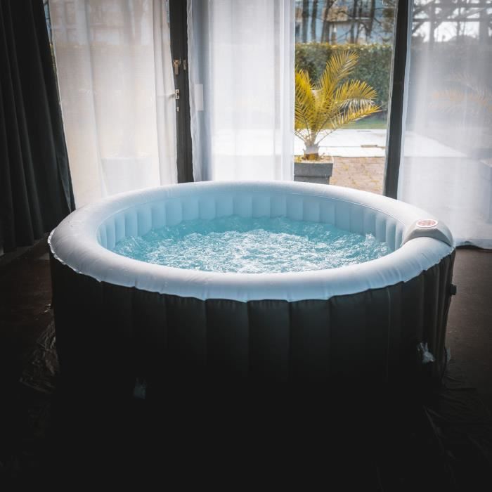 Inflatable Hot Tub SUNSPA - AS04 - 185 X 65 Cm - 4 Places - Round (Comes with Filter, Padlock, Groundsheet and Blanket)