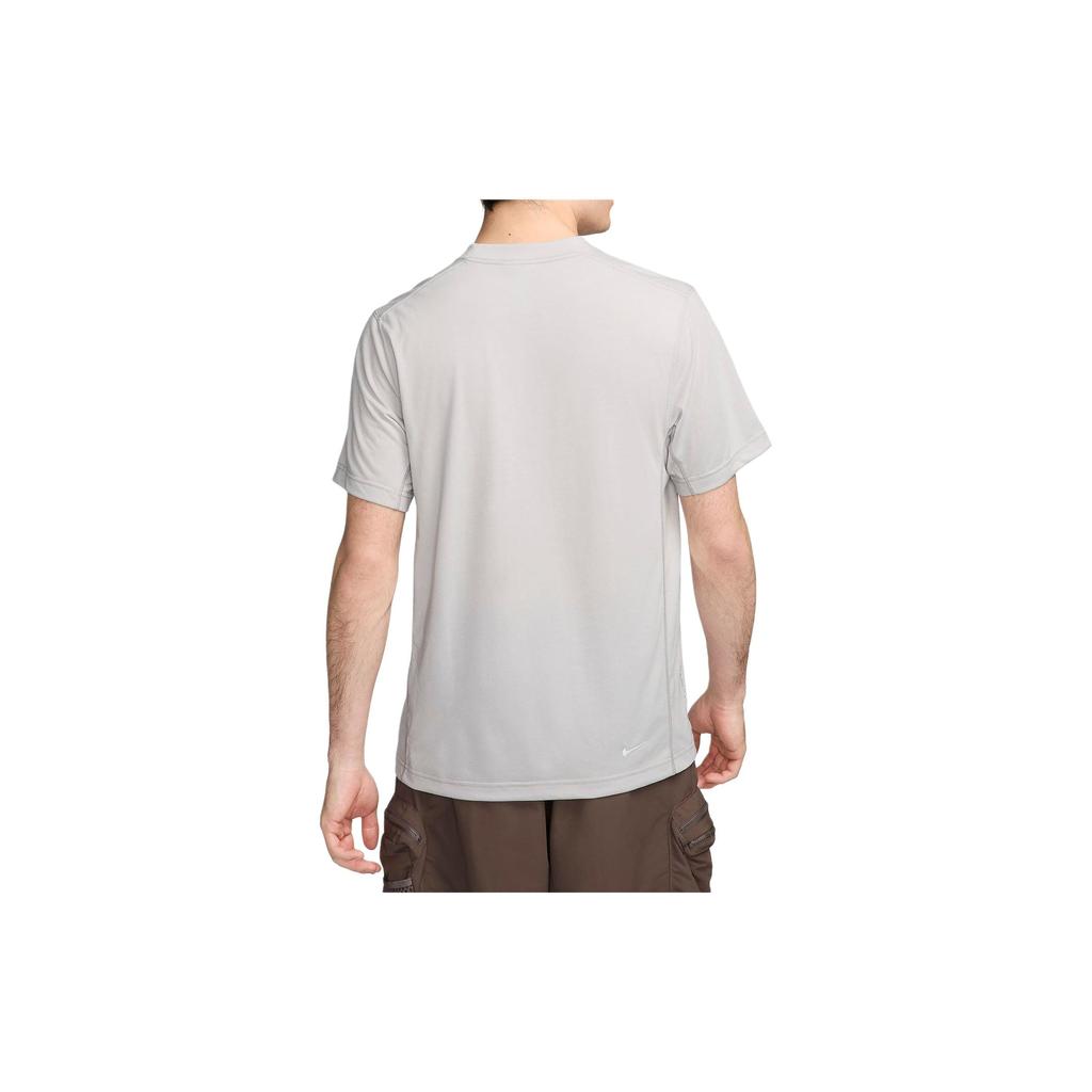 Nike Solid Color Casual Comfortable Breathable Sports Round Neck Short Sleeve T-Shirt Men Tops Grey FN8412-012