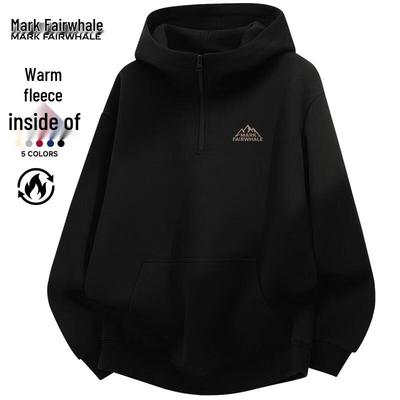 Mark Fairwhale Men's 2025 Autumn/Winter Half-Zip Fleece Hoodie