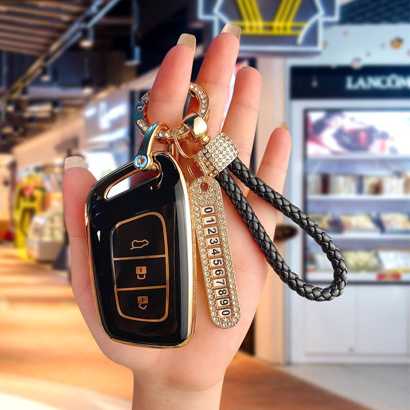 Neuer Baojun RC6/RM5/RS5/RS3 TPU Schlüsselanhänger - Autoschlüsselhülle mit Schnalle