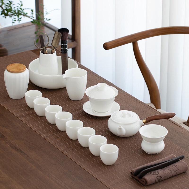 Chaxun White Porcelain Tea Set Gift Box Collection
