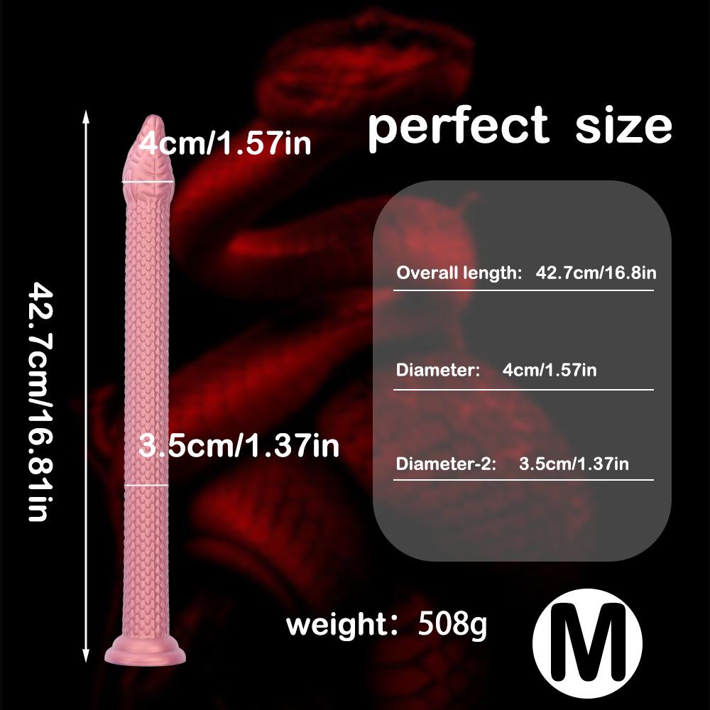 Super Large Snake Head Anal Plug with Suction Cup for Long-Term Wear and Deep Self-Stimulation