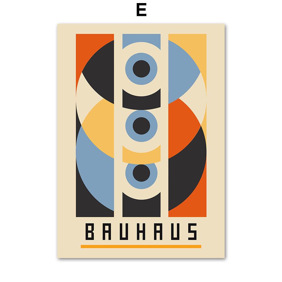 Bauhaus Color Block Geometric Figure Abstract Wall Art Posters & Prints Canvas Painting Hotel Bar Pictures For Living Room Decor