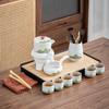 New Chinese Coarse Pottery Qingshan Automatic Tea Set Kuaike Cup, One Pot of Six Cups, Practical Gifts for Business Activities