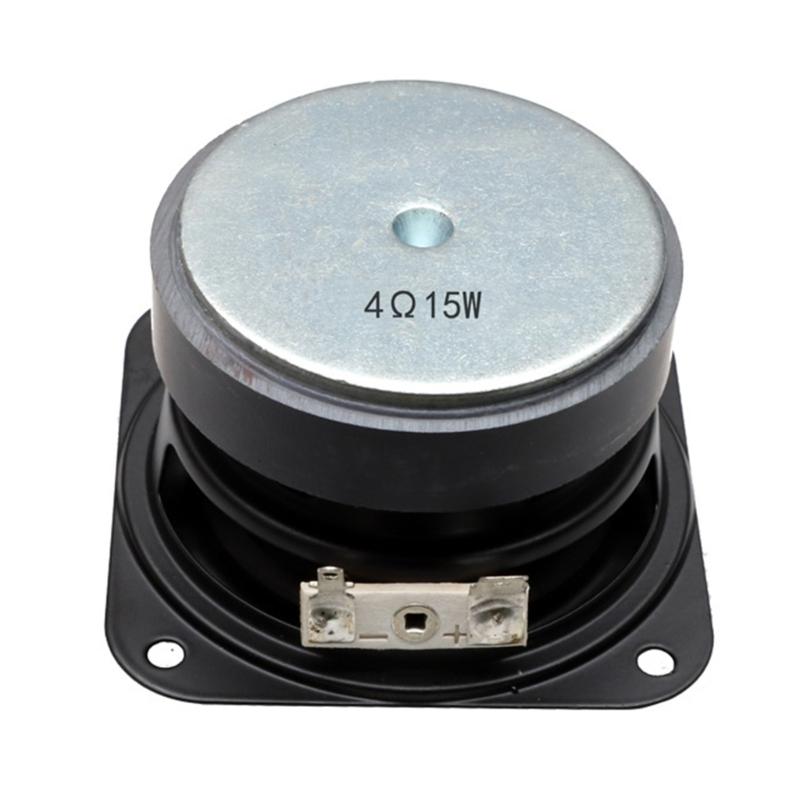 1Pc 70x70mm 2.75Inch 4Ohm 15W Bass Speaker 70mm Subwoofer for Sound Enthusiasts and DIY Projects Black
