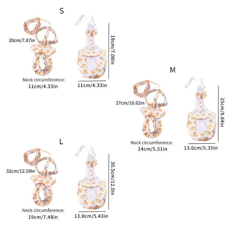 2pcs Set Animal Diaper Holder with Detachable Leash Breathable Fabric Fun Duck Diaper Leash Set