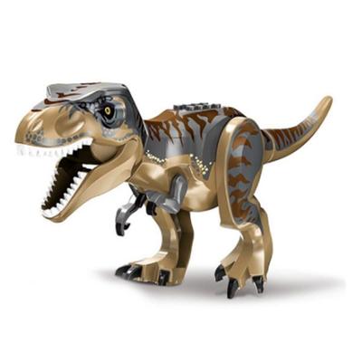 Large Gray Tyrannosaurus Dinosaur LEGO Compatible Block, Gray