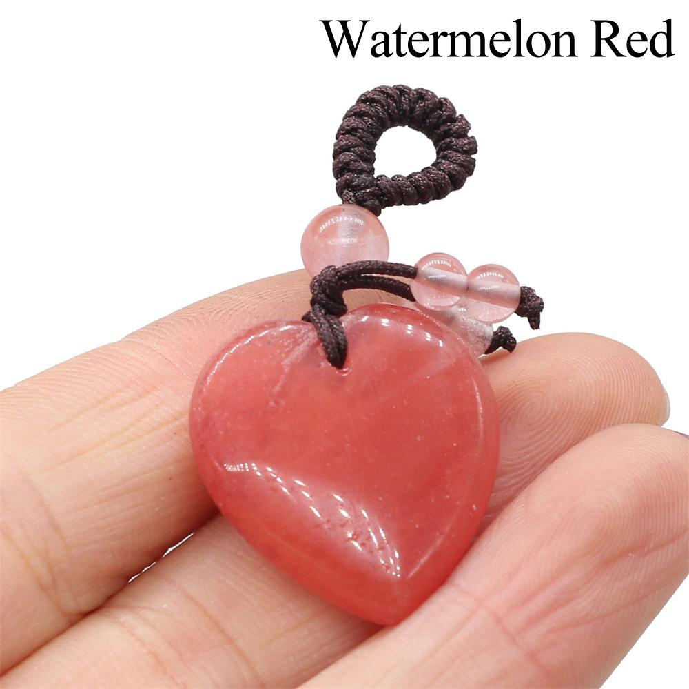 1 szt. breloczek do kluczy z kamienia naturalnego w kształcie serca, breloczek z kryształu uzdrawiającego Reiki w stylu Ins, z agatu, ametystu, kamienia szlachetnego, dla kobiet, biżuteria, prezent na Dzień Matki, Dzień Ojca