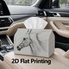 1pc, 2D Flat Printing, Tissue Box Elegant Horse Portrait Pattern Printed Tissue Box, Durable Decorative Storage Box for Kitchen And Living Room, Dispe