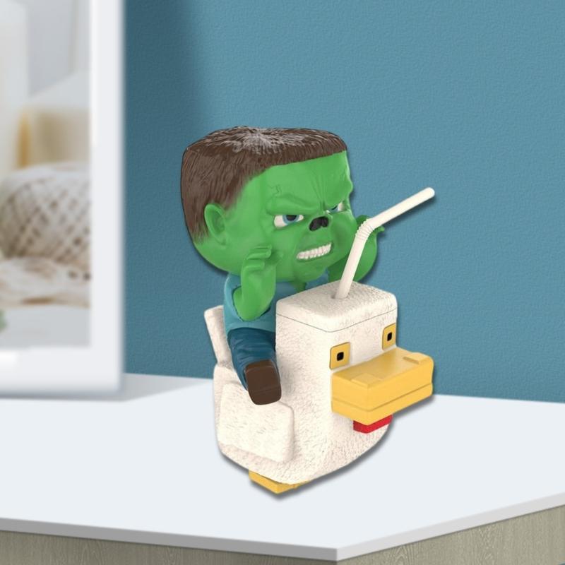 Scary Halloween Popcorns Holder with Cup for Game Enthusiasts Funny Chicken Riders Popcorns Container Collectible Gift