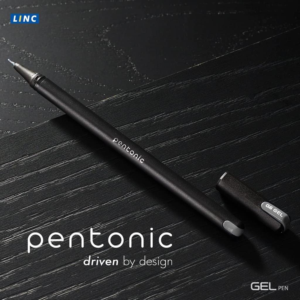 Pentonic 0.6 mm Black Gel Pen Pack of 1 X 10pcs | Smooth Writing for Office, School & Home Use