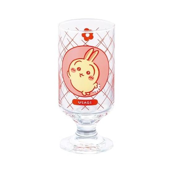 Chikawa Officially Licensed Glass Tumbler Approximately 280ml with Stand Soda Glass Fluffy (Rabbit) CKW43-813