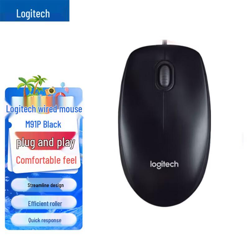 

Logitech M91P Wired USB Office Mouse
