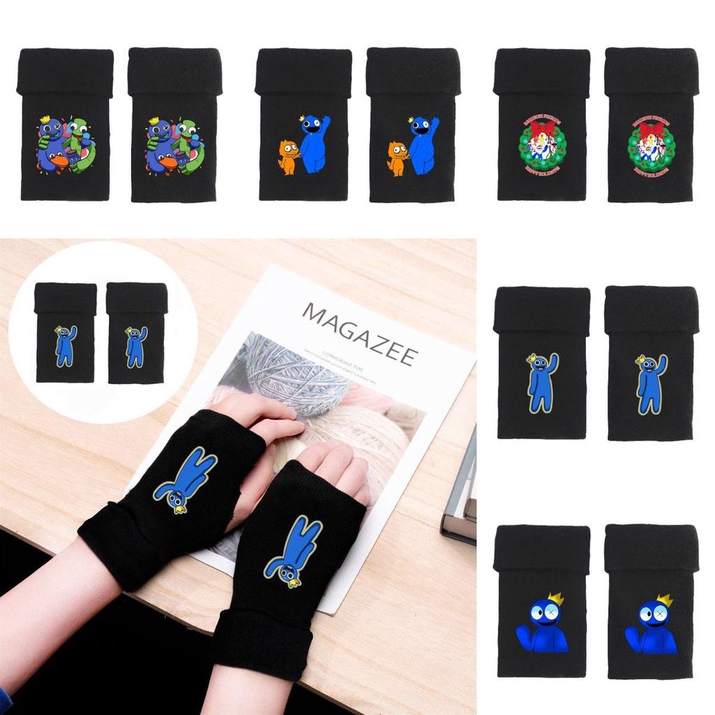 Rainbow Friends Half Finger Gloves Warm And Stylish For Autumn And Winter