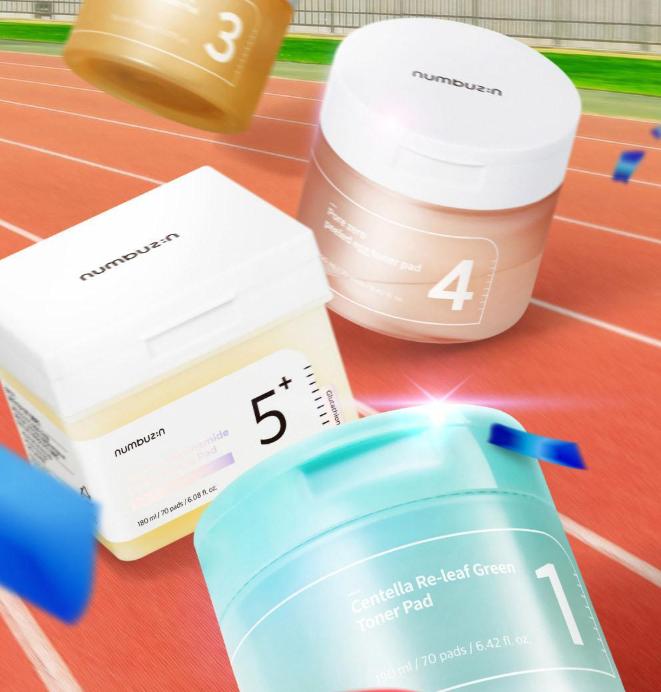 NUMBUZIN Toner Pad 4 Types – No.1 / No.3 / No.4 / No.5 (70 Pads)