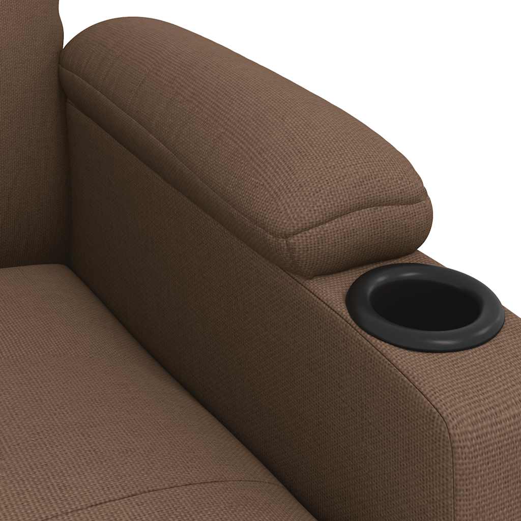 Relaxation Armchair In Brown Fabric