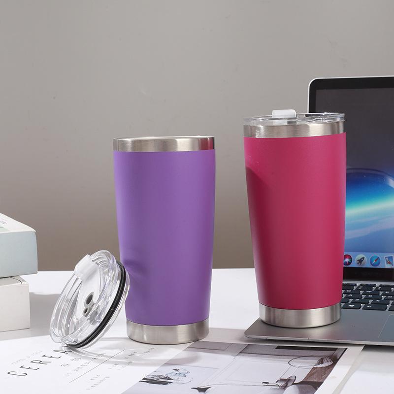 Stainless Steel Car Mug Vacuum European and American Car Mug Large Capacity Ice Mug Beer Mug Portable Thermos Mug.