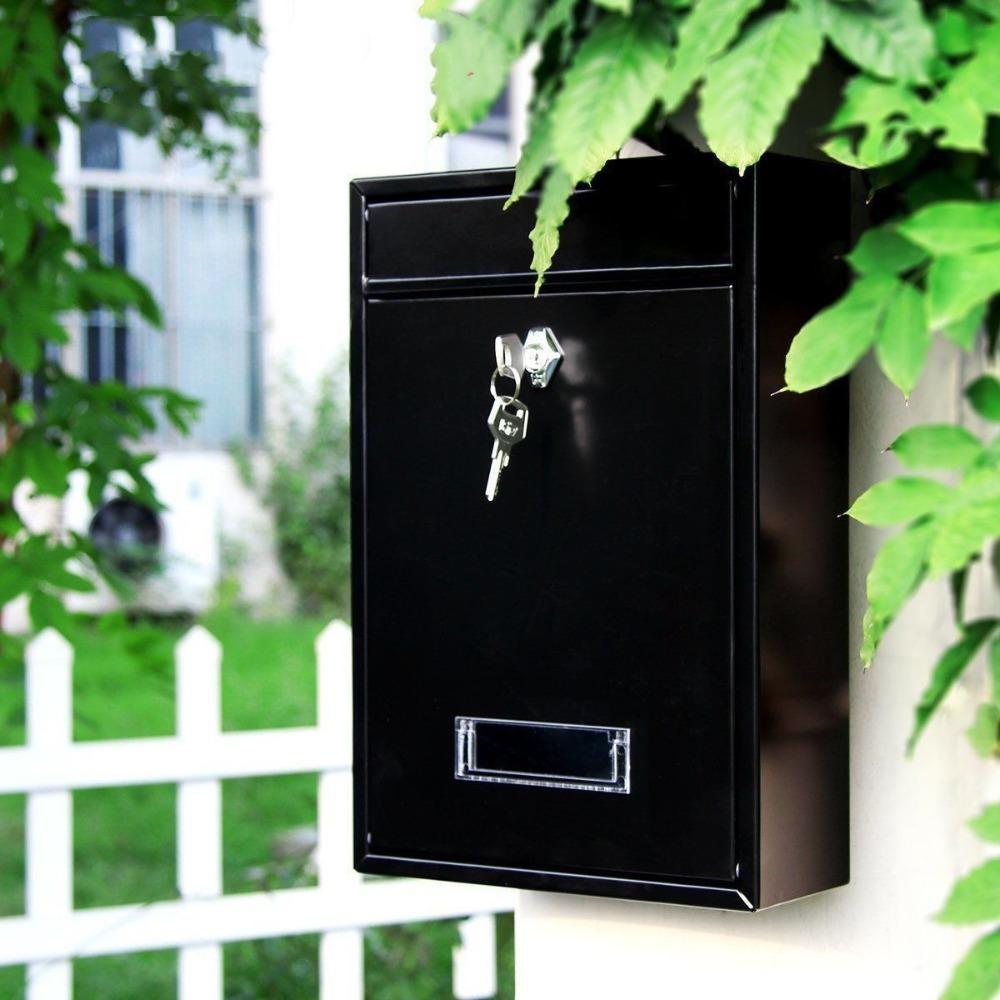 Wall Mounted Postbox Metal Mail Box Mailbox Versatile Drop Box  for School Outdoor Street House