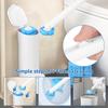 24Pcs Disposable Toilet Brush Kit Long Handle Wc Cleaning Tool Kit with Replaceable Brush Head Bathroom Cleaning Accessories