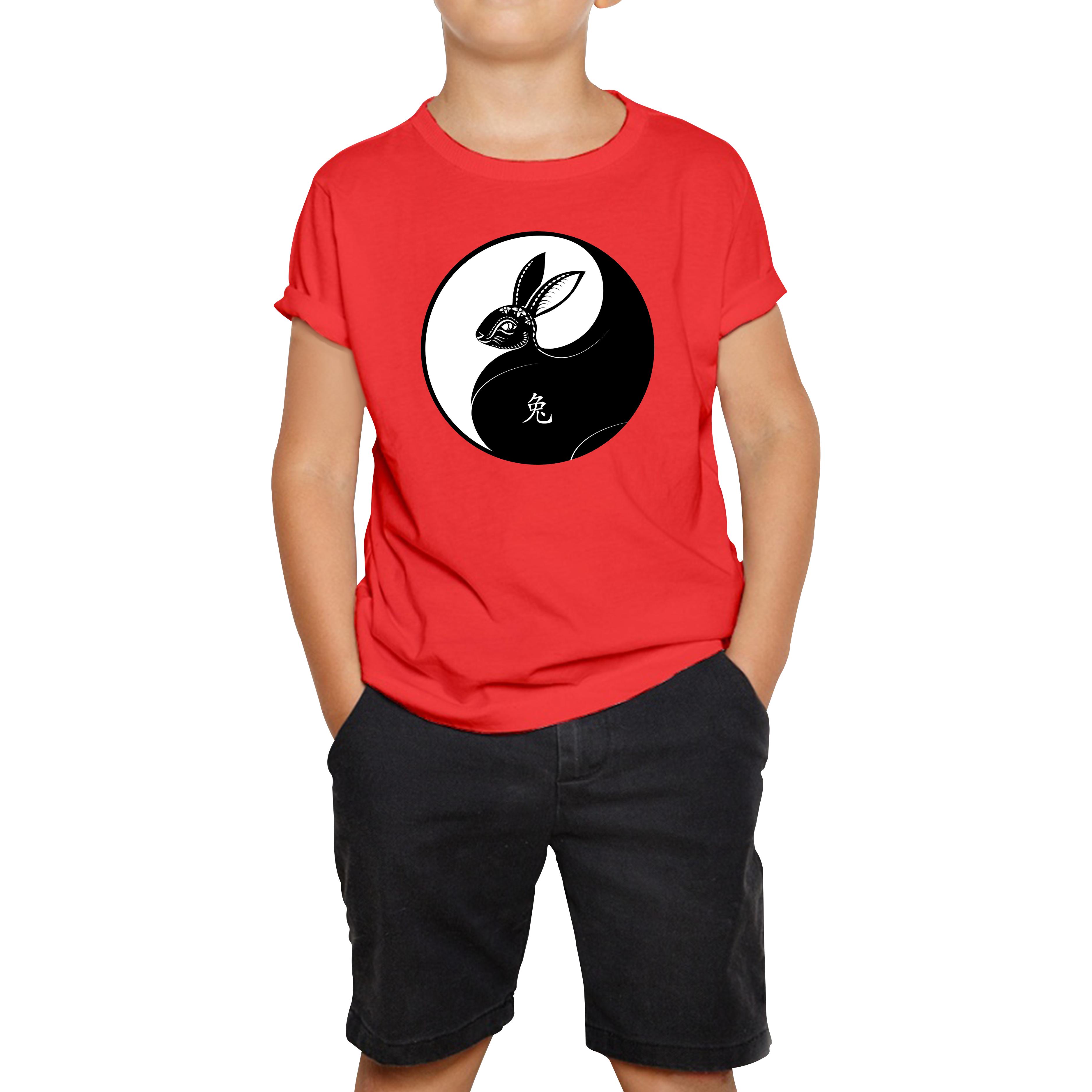 

Happy Chinese New Year 2023 Year Of The Rabbit Zodiac Sign Lunar New Year Chinese Zodiac Kids Tee 130