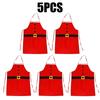 Family Baking Santa Claus Apron for Adults Kids Christmas Kitchen Fun Festive Cooking Holiday Home Accessories