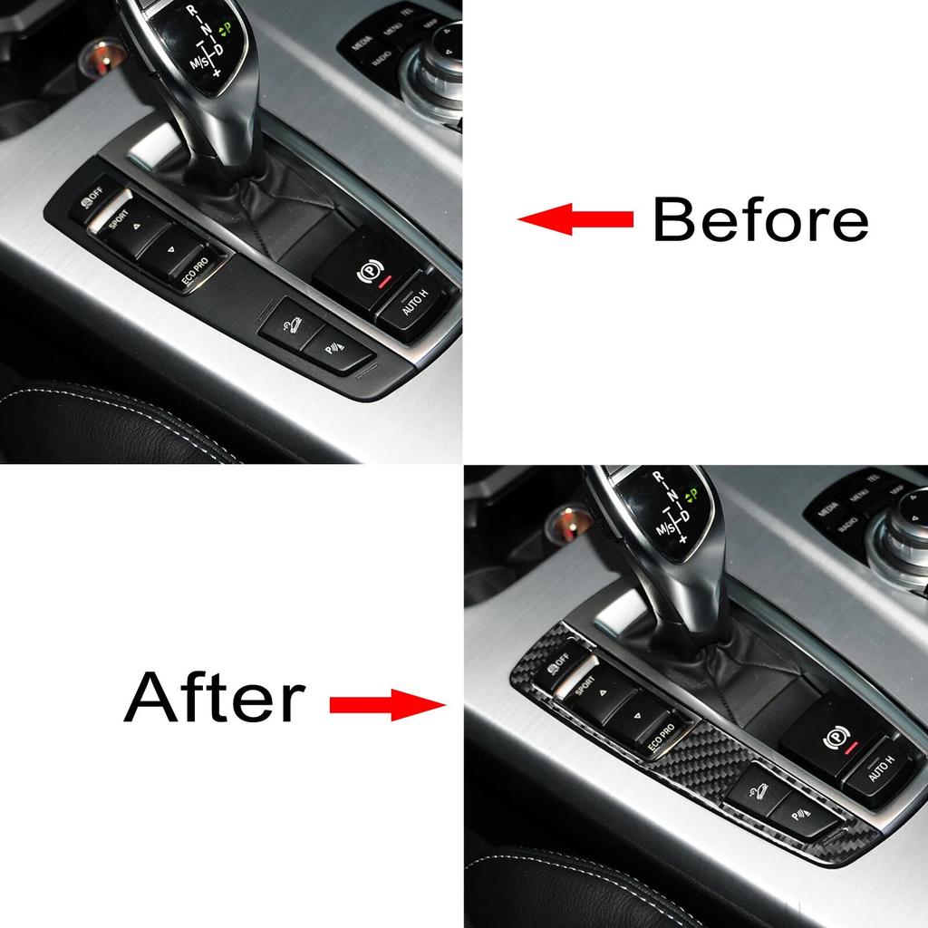 Für BMW X3 F25 2011-2017 X4 F26 2014-2017 Kohlefaser Schaltknüppel Elektronische Handbremse Rahmen Abdeckung Zierleiste Aufkleber Zubehör