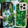 Phone Case for iPhone 17 Air 16E 15 16 Pro Max Summer Plants Green Leaf Cover 14 Plus 13 12 Mini Soft Shell Silicone Fundas