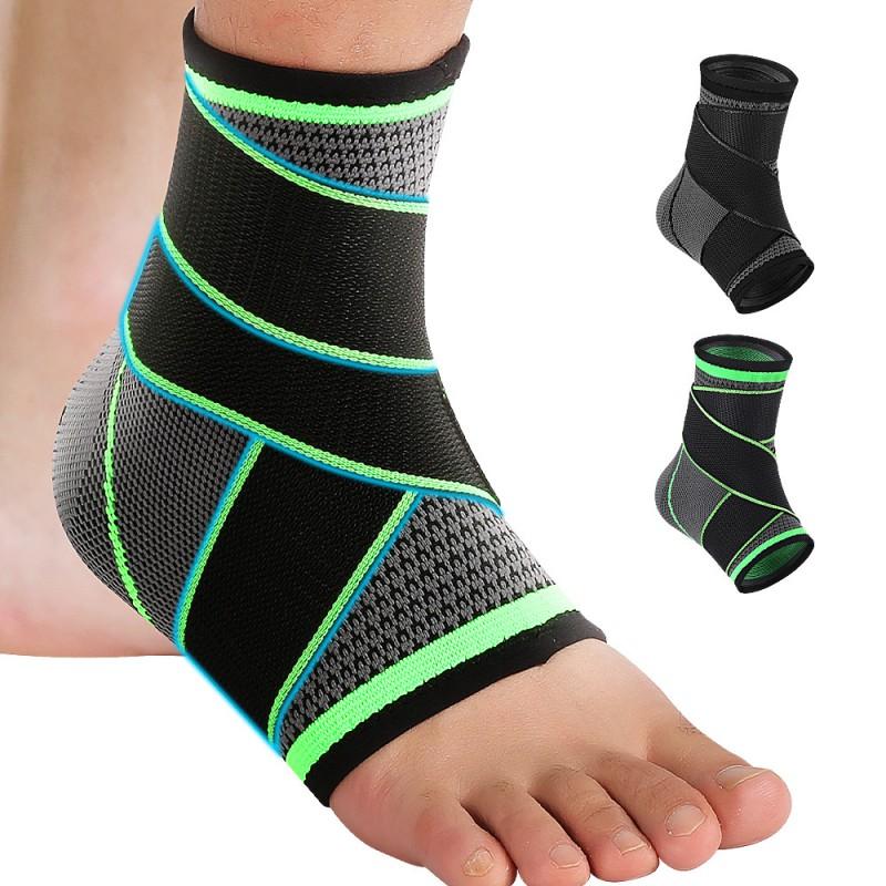 Ankle Support Brace Running Basketball Training Anti-Sprain Compression Wrap Breathable Spandex Sleeve Adults