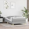 3144127 vidaXL Divan Bed with Mattress Light Grey 80x200 Cm Fabric