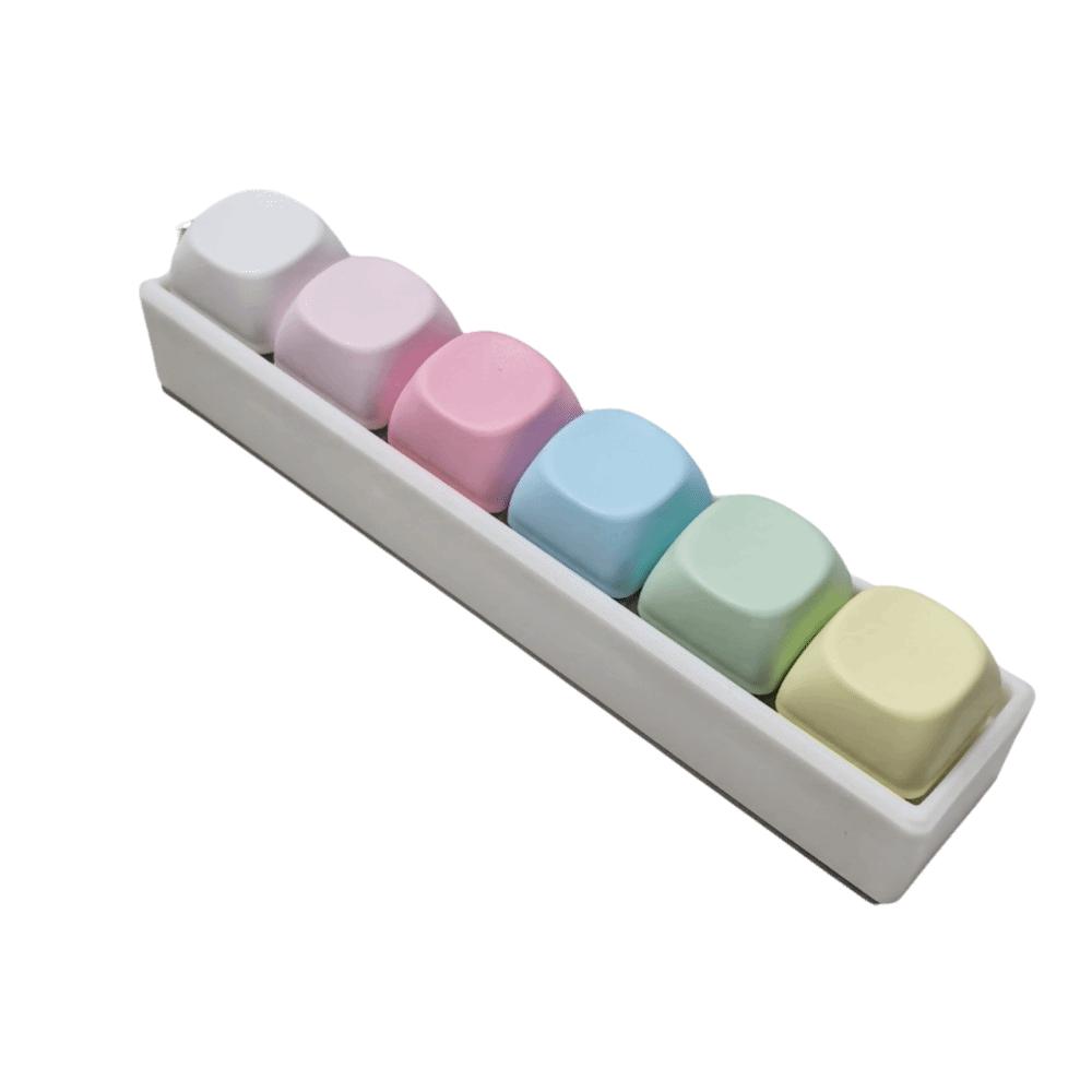 Key Button Fidget Keychain Keycap Clicker Toy Pendant Funny Pinch Toy  for Adult&Kids