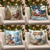 Home Decor Christmas-themed Pillow Designs Suitable For Sofa Bedroom Car Pillow Cover Cushion Rectangular Back Cushion