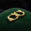 Korean Style Mobius Strip Minimalist Zirconia Earrings