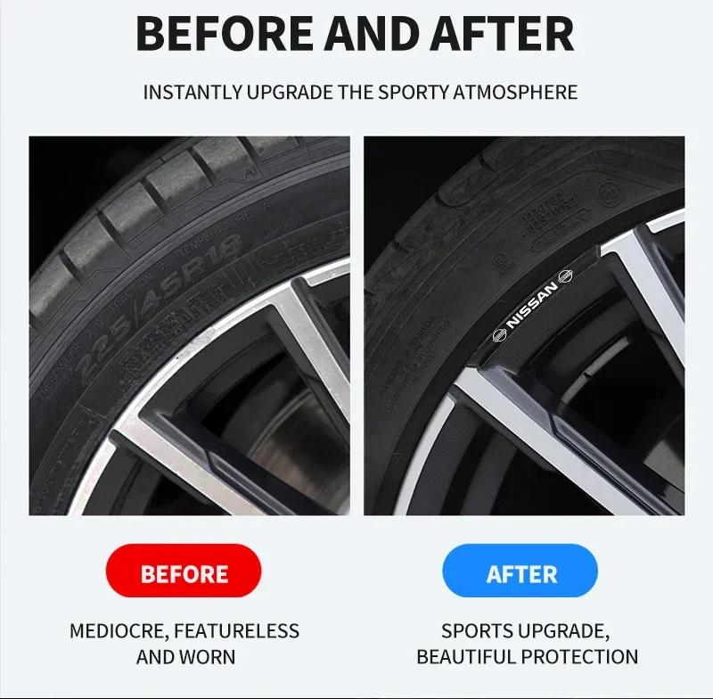 4pcs Aluminum Car Badge Styling Wheel Hub Rims Decor Stickers For Nissan J10 X-Trail Qashqai Juke Leaf Micra NOTE Patrol Gadgets