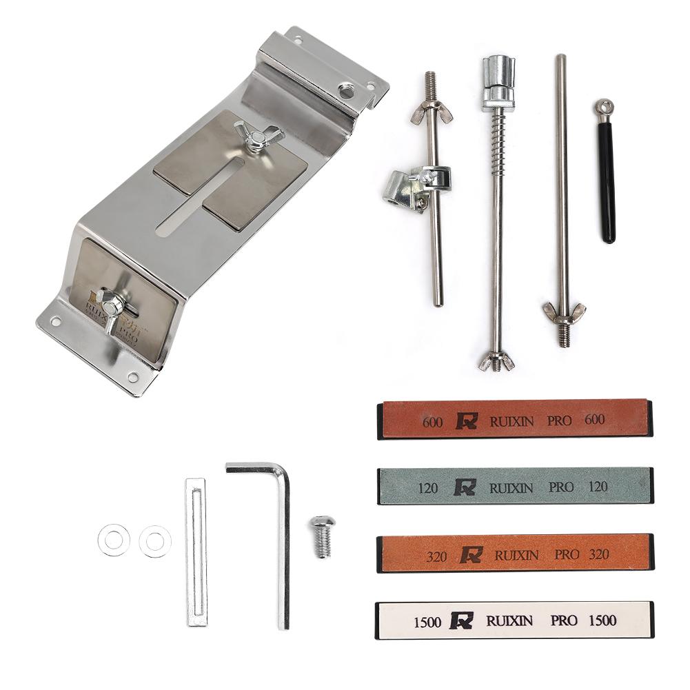 Knife Sharpener Fixed Angle Sharpener with 4 Sharpening Stones Flexible Tool for Kitchen