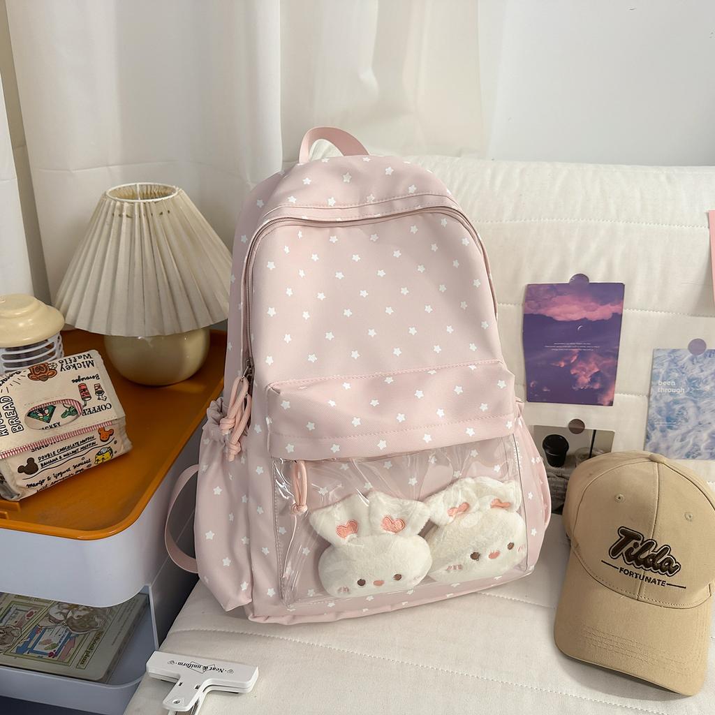 Schoolbag1011 New Korean Style High Aesthetic INS Cute Cute Pain Bag Fresh Polka Dot Academy Style Student Backpack